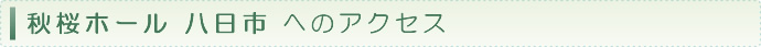 秋桜ホール八日市 へのアクセス