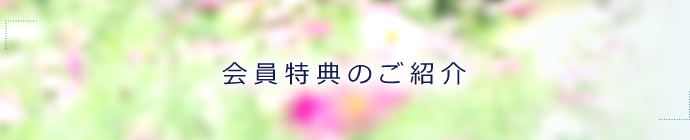 会員特典のご紹介